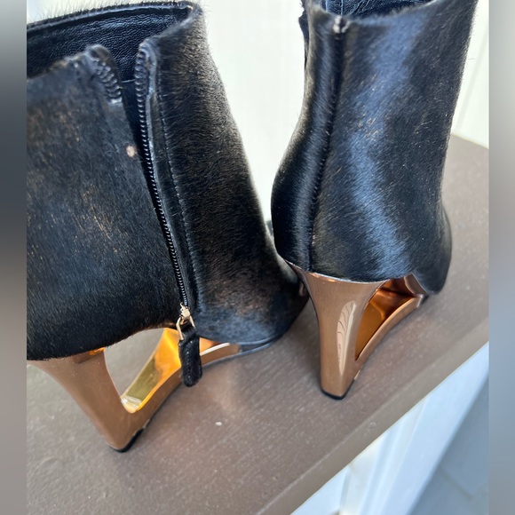 BCBG Max Azria Ripley Bronze Pony hair Bootie - Picture 9 of 10